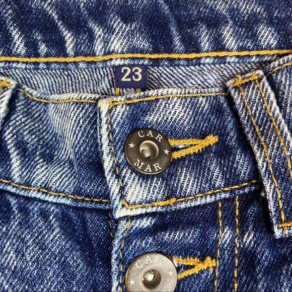 CARMAR High Rise Button Fly Acid Wash Jeans 23 - Picture 4 of 15